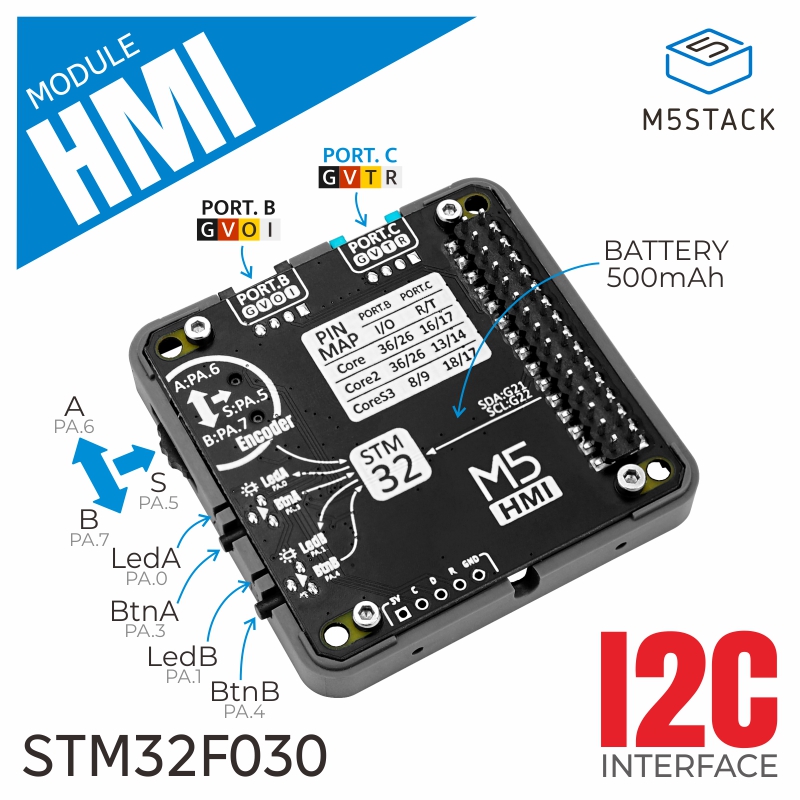 M5Stack Core2 - Módulo HMI oficial M5Stack com codificador