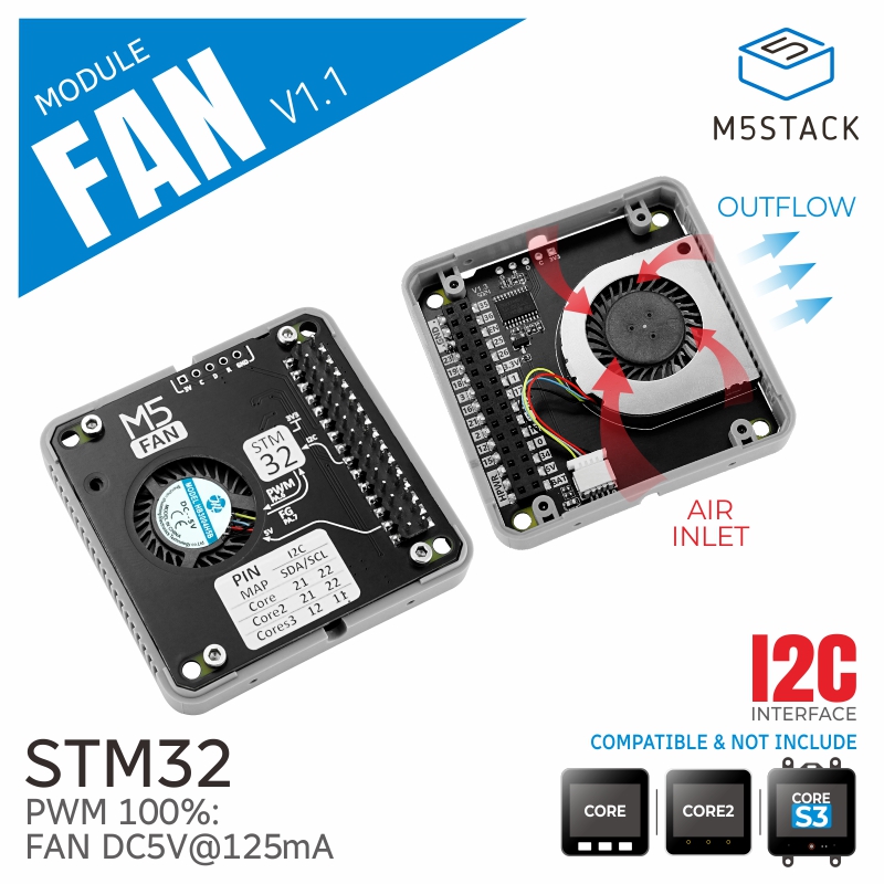 M5Stack - Módulo de ventilador oficial M5Stack v1.1