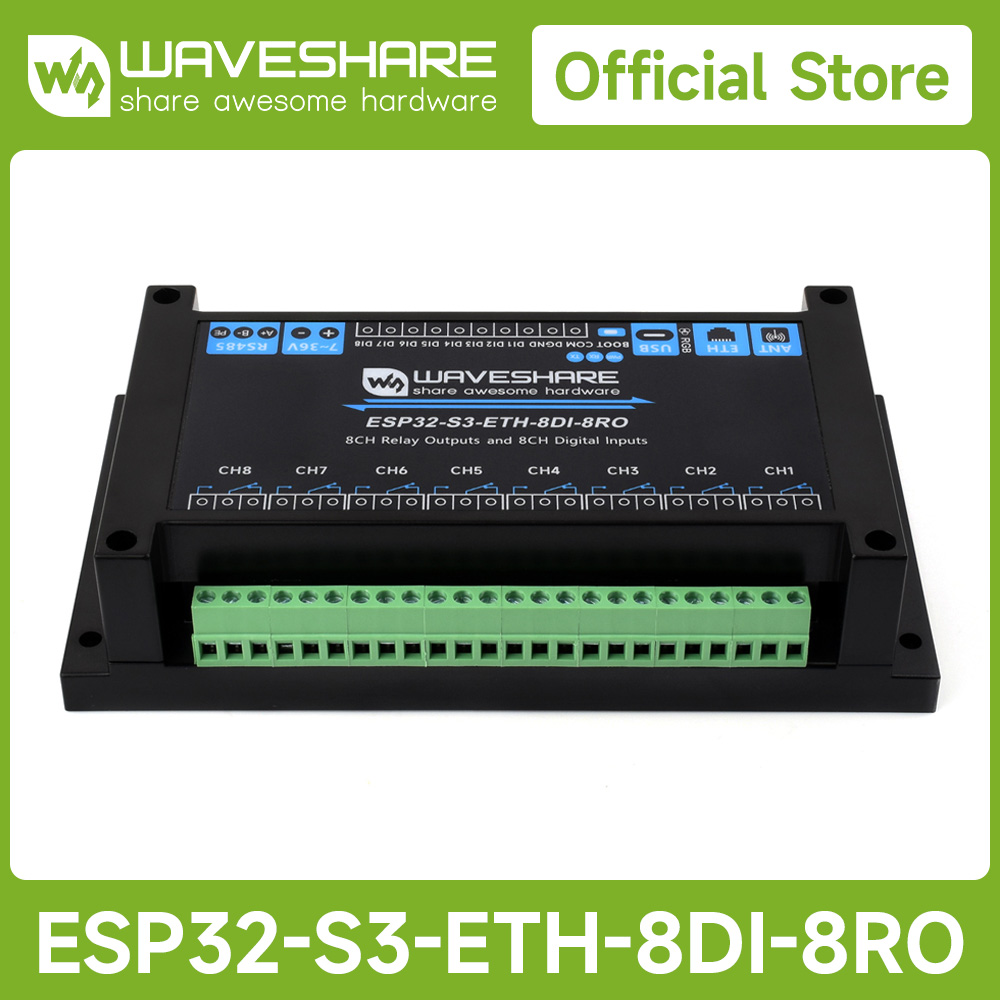 Waveshare industrial 8 canais  - Waveshare Esp32 avaliação e preço