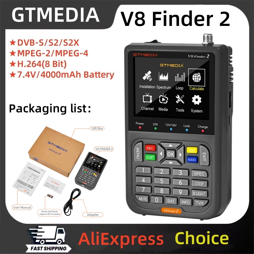 Gtmedia v8 finder 2 dvb-s/s2/s - Devkitc avaliação e preço